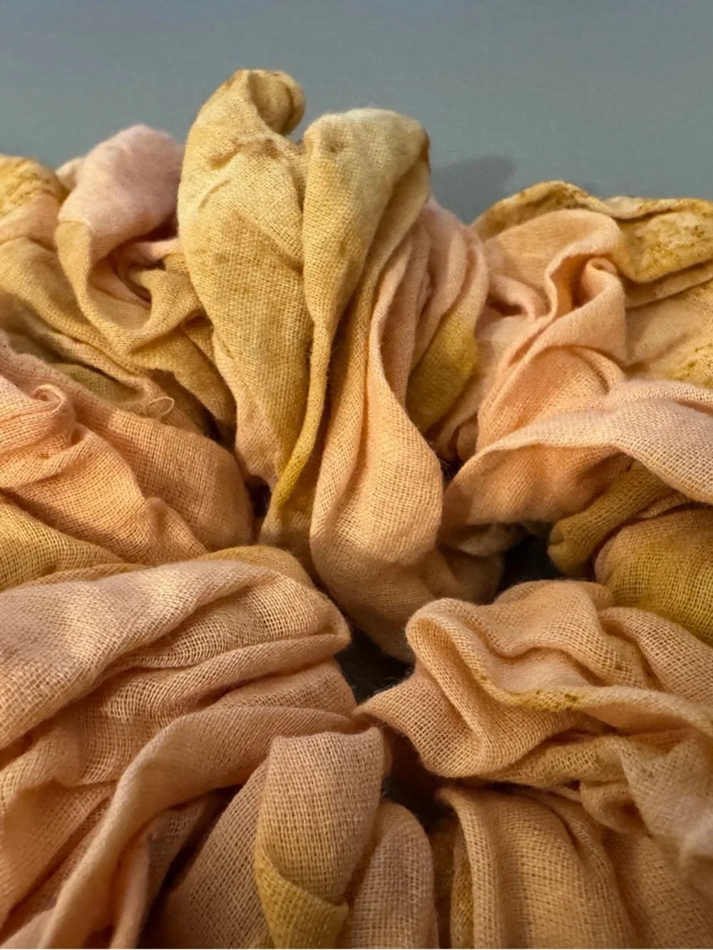 Peach & Mustard Oversized Scrunchie - Women Accessories
